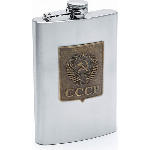 Подарочный набор Герб СССР 7в1 (фляжка, 4 рюмки, воронка, пепельница) арт.1129741 Китай