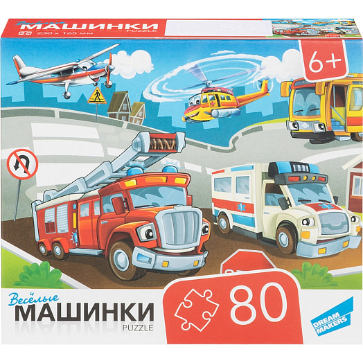 Пазлы 80 Машинки арт.RI8003C ООО Желтый крокодил Беларусь DREAM MAKERS-BOARD GAMES