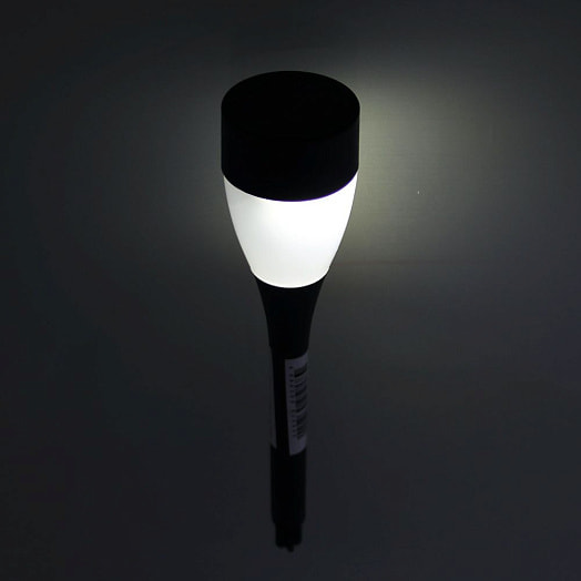 Фонарь садовый Inbloom на солн батарее 4.5х25.5см, 1LED, белый арт.185-033 Китай