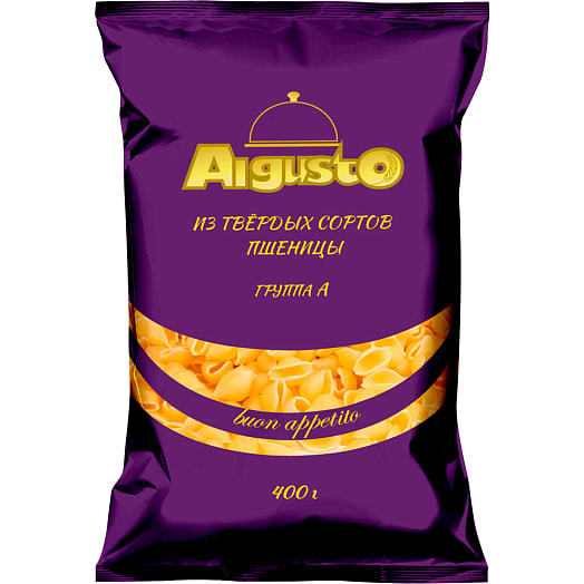 Макаронные изделия ALGUSTO Улитки гр. А 400г ОАО Лидахлебопродукт Беларусь