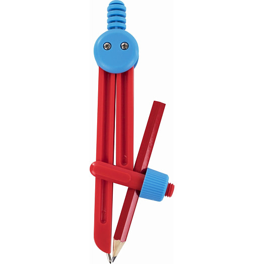 Циркуль Пифагор пластиковый с карандашом в чехле арт.210236 Китай