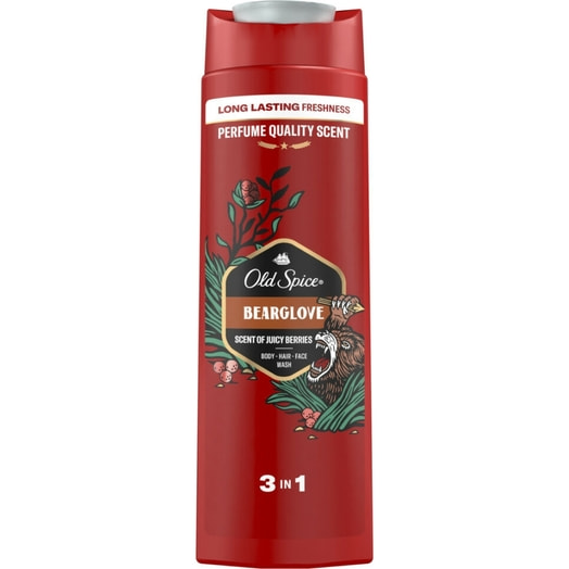 Гель для душа Old Spice+шампунь 2в1 400мл Bearglove Франция
