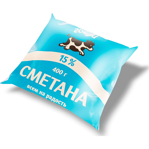 Сметана 15% 400г пл. Молочные горки Беларусь
