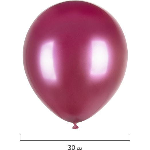 Шары воздушные Brauberg Хром (30см, 20шт, 10 цветов, ассорти) арт.591887 Китай