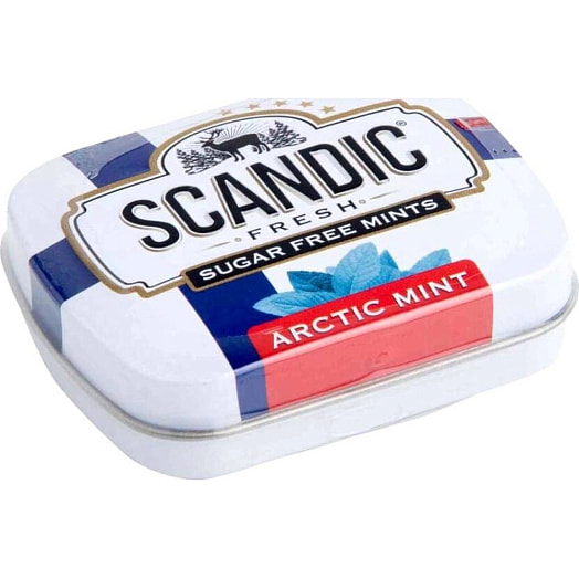 Конфеты SCANDIC без сахара Арктическая мята 140г ж/б ТД Энергон Рус Россия ТМ Scandic