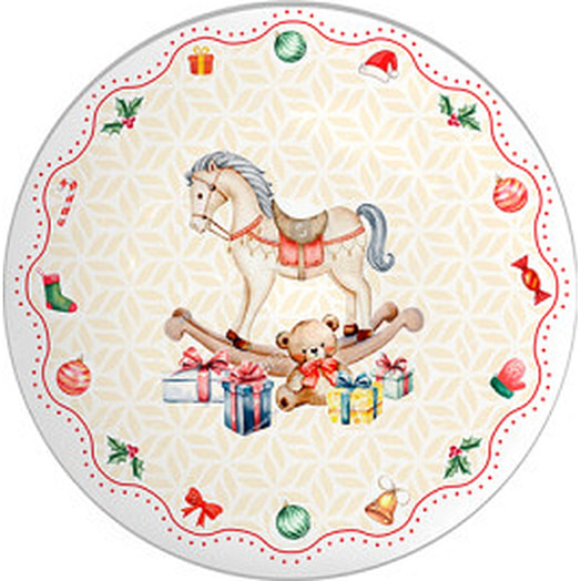 Тарелка 200мм мелкая ф.707 универсал Магия праздника арт.5С1375Ф34 ЗАО Добрушский фарфоровый завод Беларусь Фарфор Белой Руси