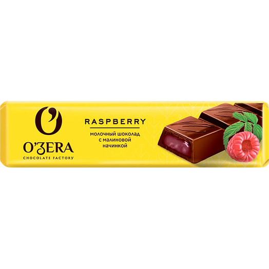 Шоколад OZera молочный с желейной малиновой начинкой 50г Россия