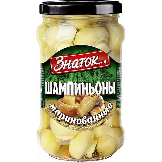 Шампиньоны маринованные Знаток 280г ст/б Китай