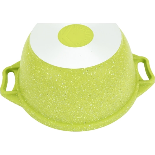 Кастрюля литая а/приг Trendy style lime KUKMARA стекл/кр 3л Россия