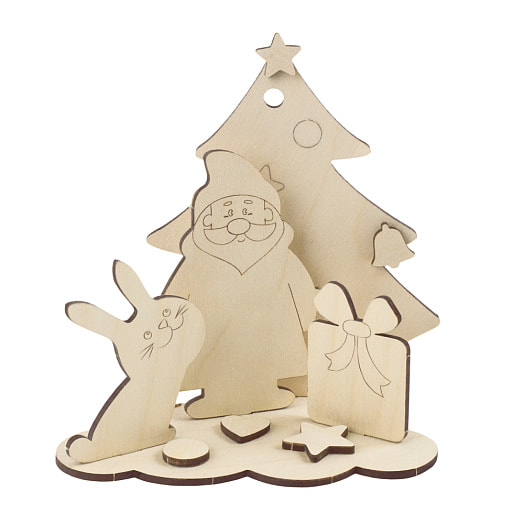 3D открытка-пазл. Чудеса под ёлкой арт.2888 ООО Телефорс Беларусь Woody