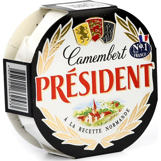 Сыр мягкий Камамбер President с белой плесенью 125г Россия