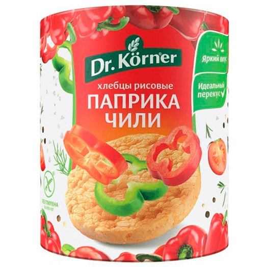 Хлебцы Dr.Korner Рисовые с паприкой и чили 80г ОАО Хлебпром Россия