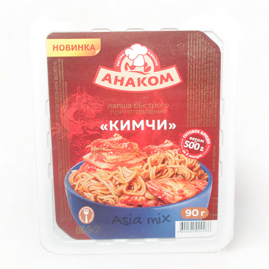 Лапша б/п Asia Mix 90г лоток Кимчи Россия