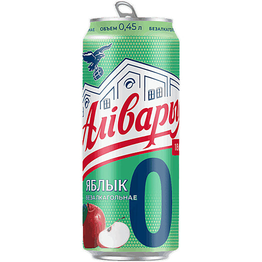 Напиток пивной б/алк Аливария Яблоко 450мл ж/б ОАО ПК Аливария Беларусь