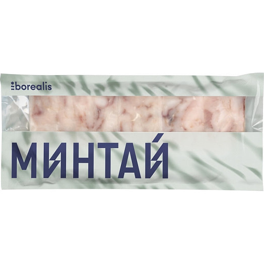 Минтай филе 750г пл блочное без кожи без костей зам. АО Норебо Ру Россия borealis