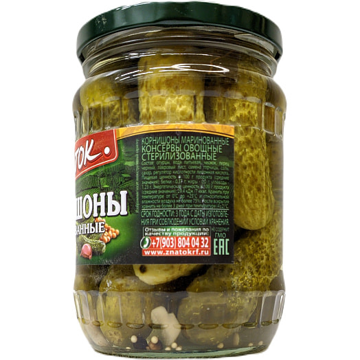 Огурцы (корнишоны) Знаток маринованные 350г ст/б Вьетнам