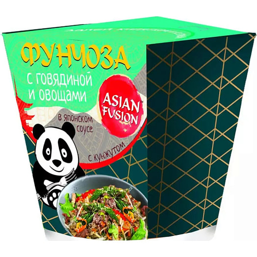 Фунчоза ASIAN FUSION с говядиной и овощами в японском соусе с кунжутом 68г ООО Си-Продукт Россия