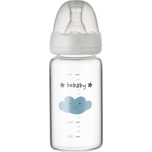 Бутылочка для кормления стеклянная арт.R-05B/150 Guangdong RoRo Baby Products Co.,Ltd Китай BEBABY