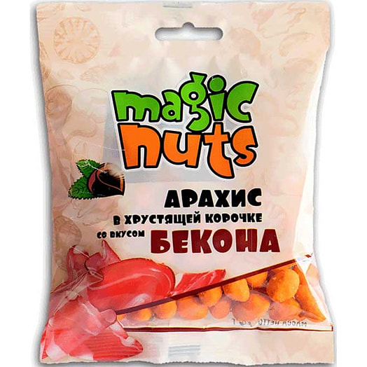 Арахис в хрустящей корочке 70г со вкусом бекона ЧП Просперыти Беларусь MAGIC NUTS