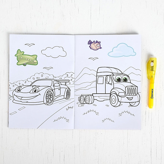 Набор для рисования светом с наклейками и раскраской без уп. OOOСима Лэнд Россия Эврики