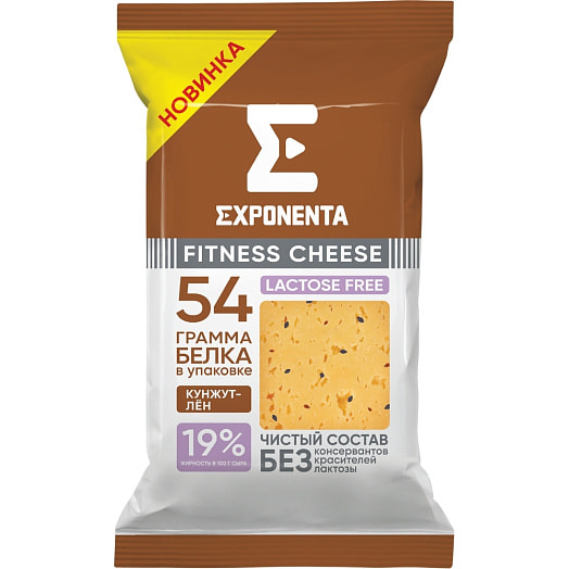 Сыр Exponenta Фитнес Чиз с кунжутом и льном 35% 180г СООО Белсыр Беларусь Exponenta