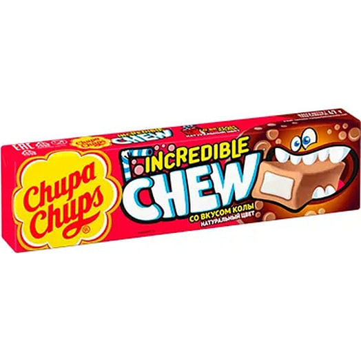 Жевательные конфеты Чупа Чупс INCREDIBLE CHEW 50г со вкусом колы ООО Перфетти Ван Мелле Китай Перфетти Ван Мелле