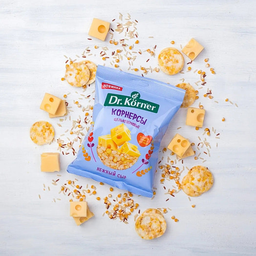 Чипсы Dr.Korner кукурузно-рисовые 50г с сыром Россия