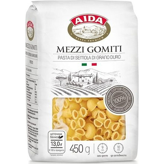 Макаронные изделия Aida Mezzi Gomiti (Рожки) гр.А в/с 450г Россия