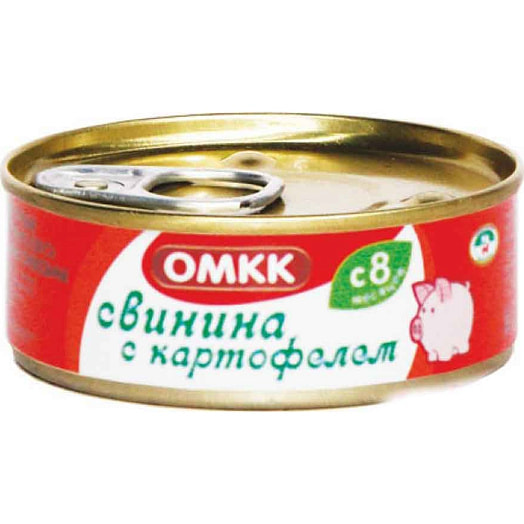 Консервы Свинина с картофелем 100г для детск.пит. Оршанский м/к Беларусь